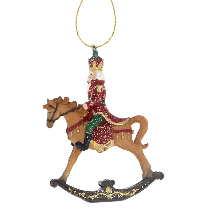 Resin Nutcracker on Horse Decoration