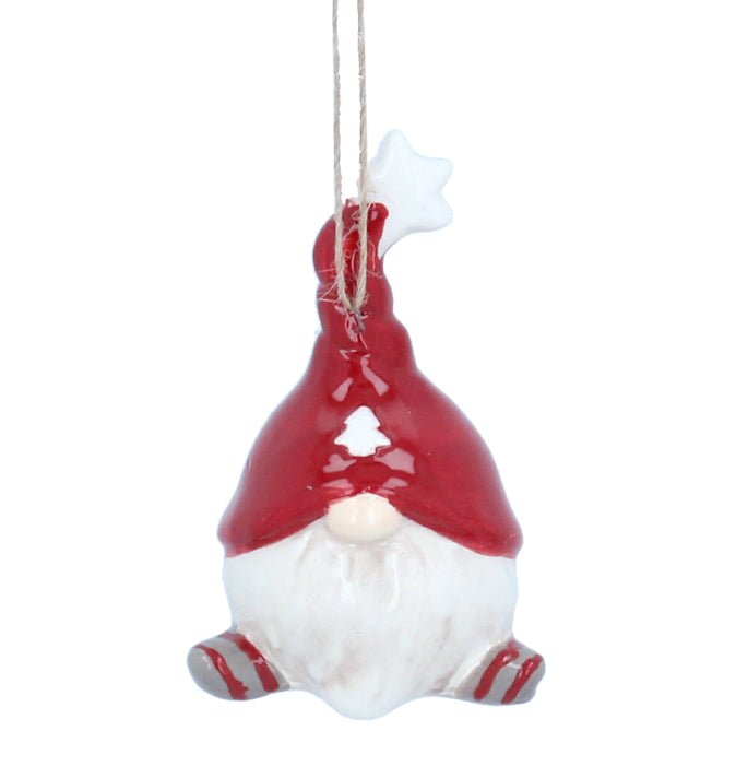 Red/White Ceramic Gonk Decoration