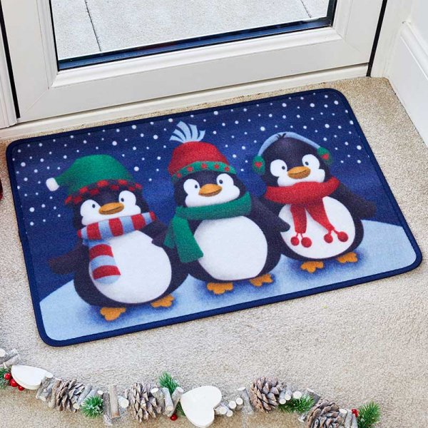 Frosty Penguins Mat