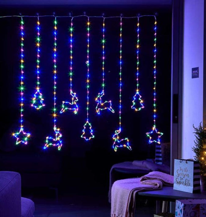 Festive Curtain Light Multi Coloured