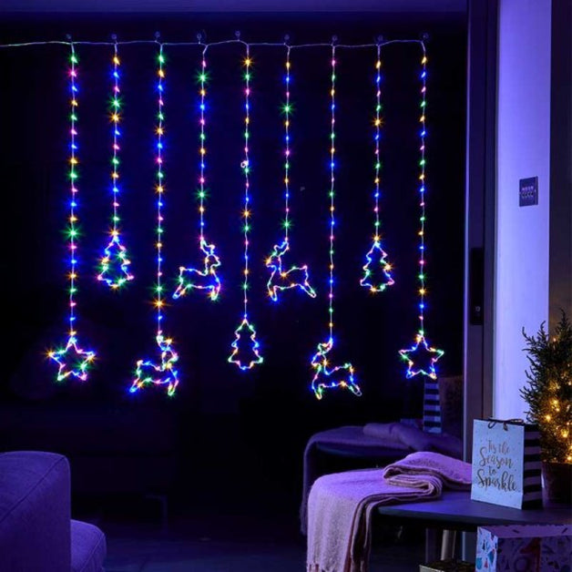 Festive Curtain Light Multi Coloured