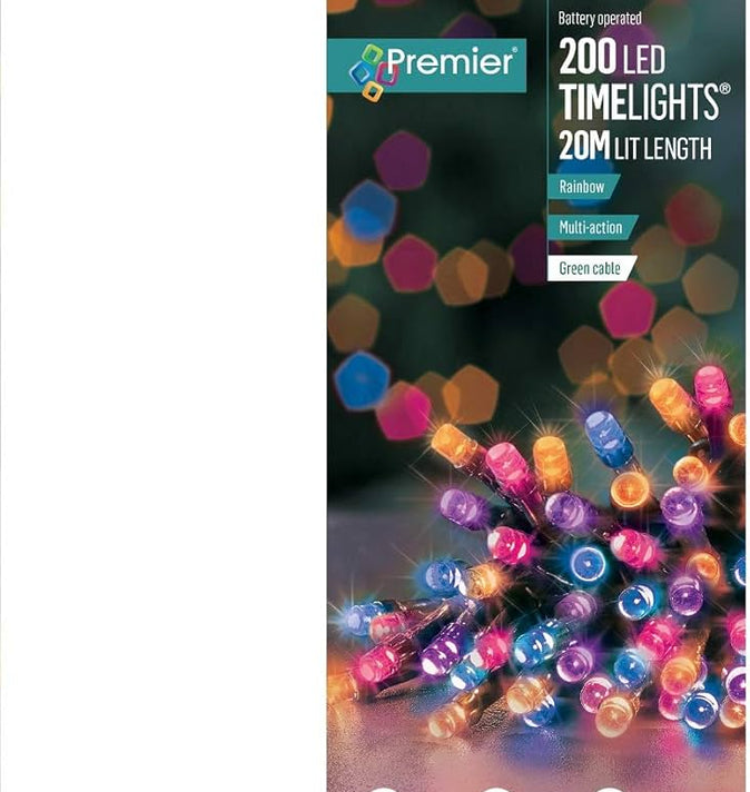 Premier 200 Battery Operated Timelights Rainbow