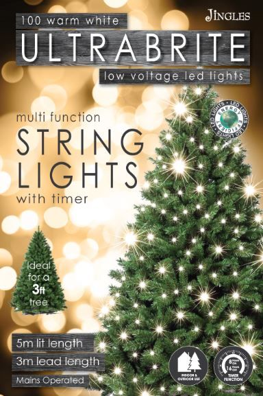 Jingles 100 UltraBrite String Lights Warm White