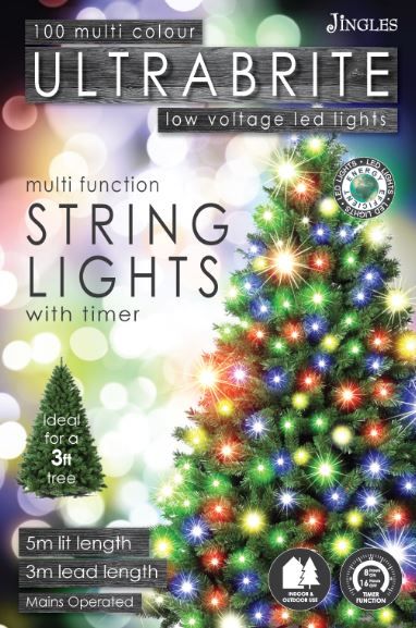 Jingles 100 UltraBrite String Lights Multi-Coloured