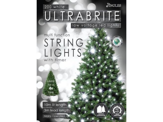 Jingles 200 UltraBrite String Lights Cool White