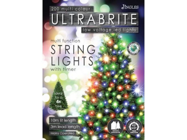 Jingles 200 Ultra Brite String Lights Multi-Coloured