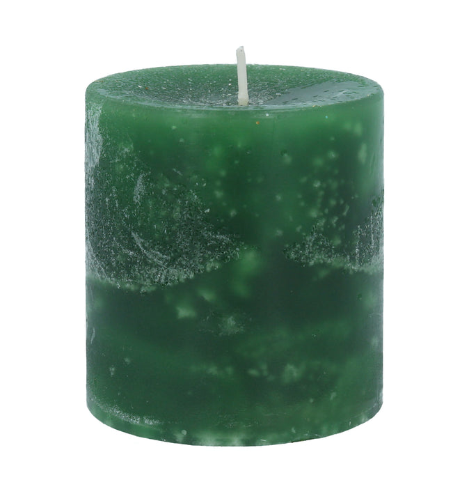 Dark Green Pillar Candle, Small