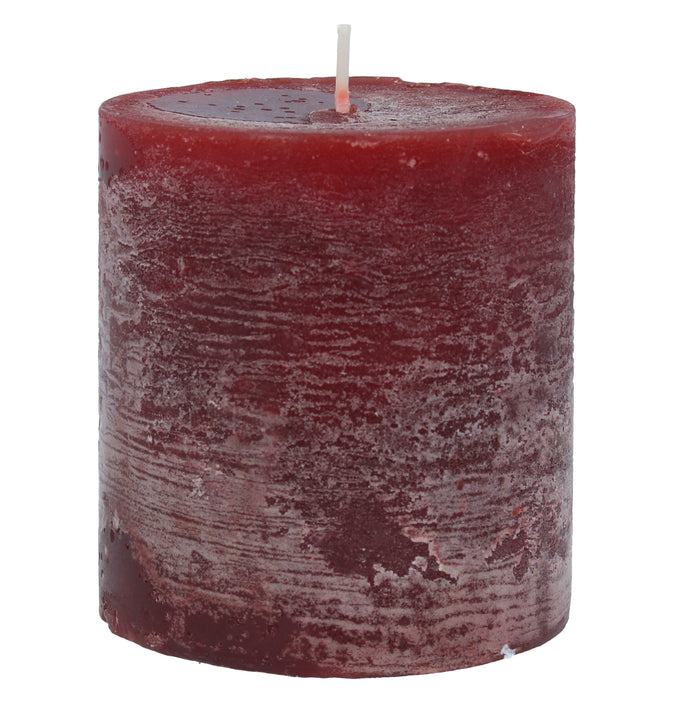 Burgundy Pillar Candle, Large