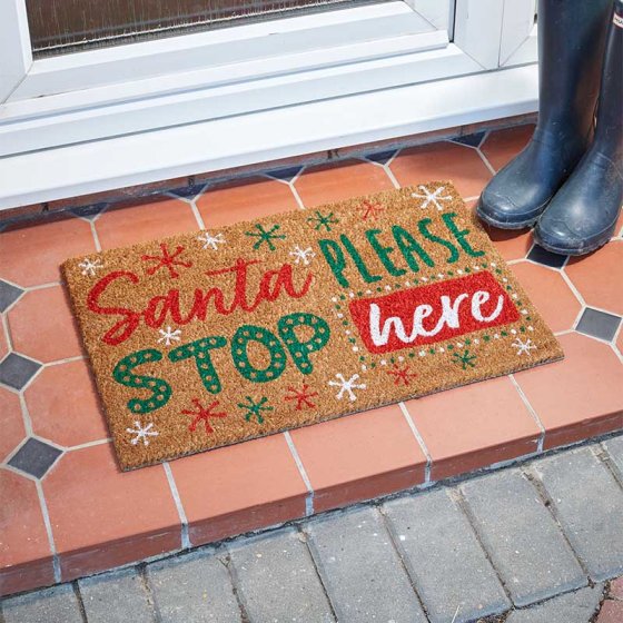 Santa Stop! Decoir Mat 40x60cm