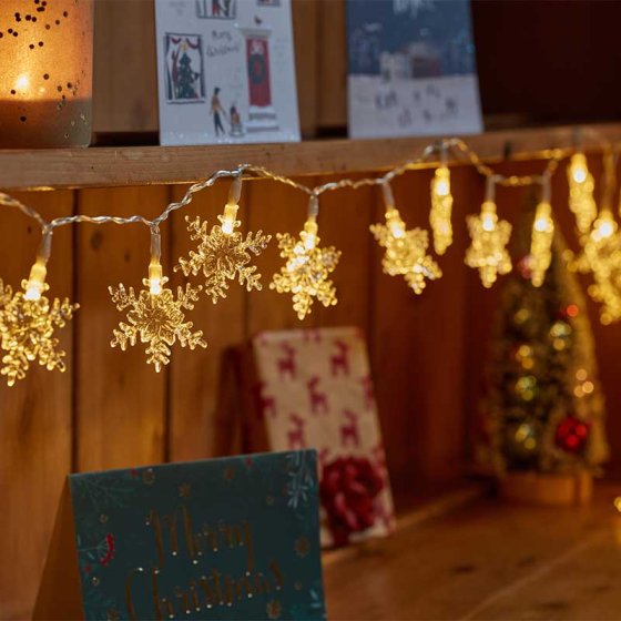 20 SnoFlake String Lights