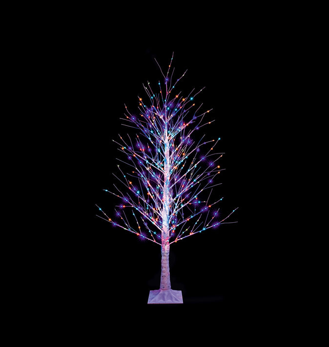 Premier Birch Tree 1.2m with 300 Rainbow LEDs