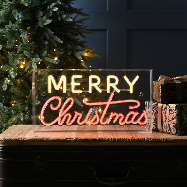 Neon Merry Christmas Sign