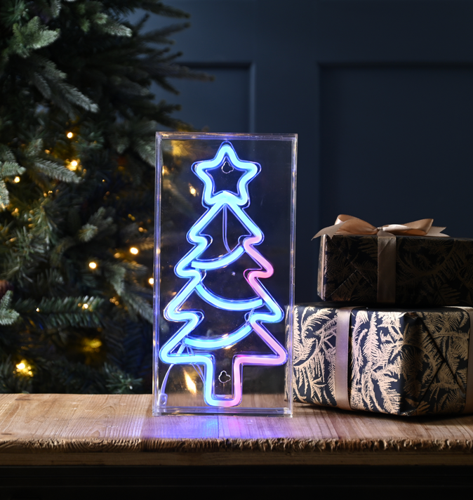 Neon Christmas Tree Sign