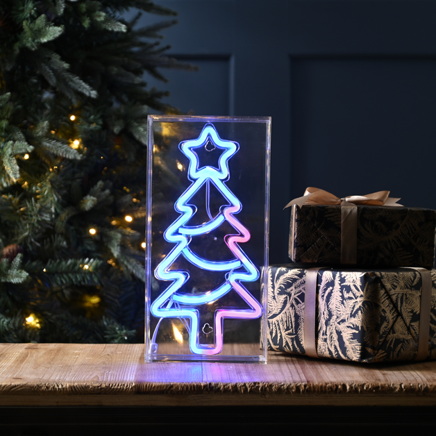 Neon Christmas Tree Sign