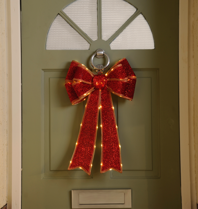 Lit Door Bow 60cm