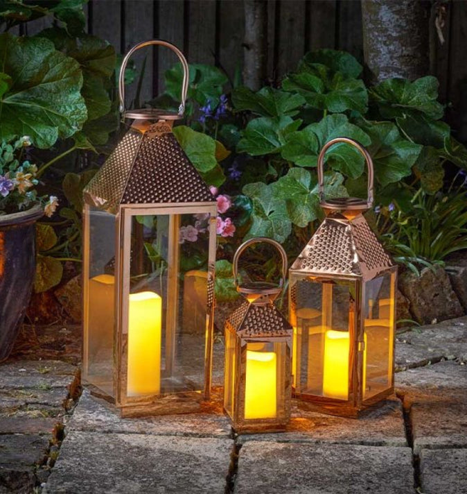 Vienna Lantern Trio Rose Gold