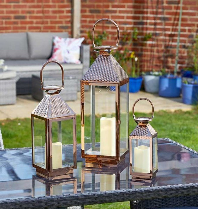 Vienna Lantern Trio Rose Gold