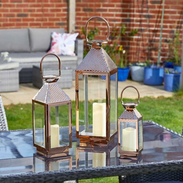 Vienna Lantern Trio Rose Gold