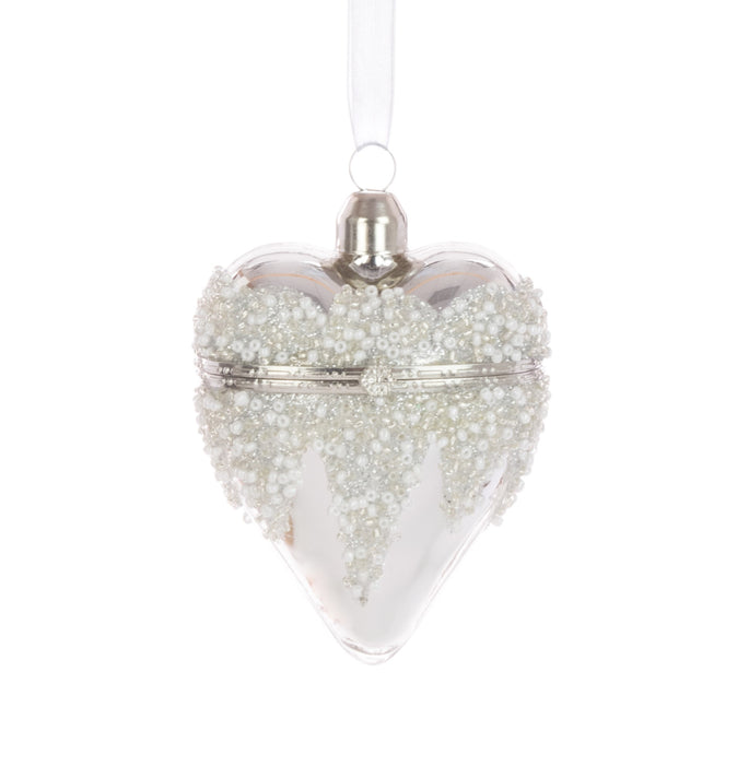 Glass Locket Heart 9cm