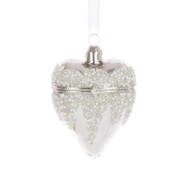 Glass Locket Heart 9cm