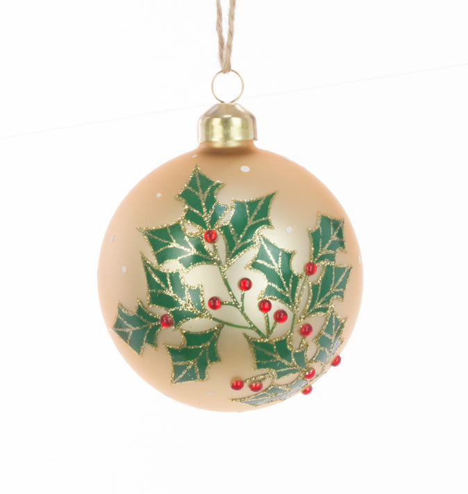 Glass Faye Bauble 8cm