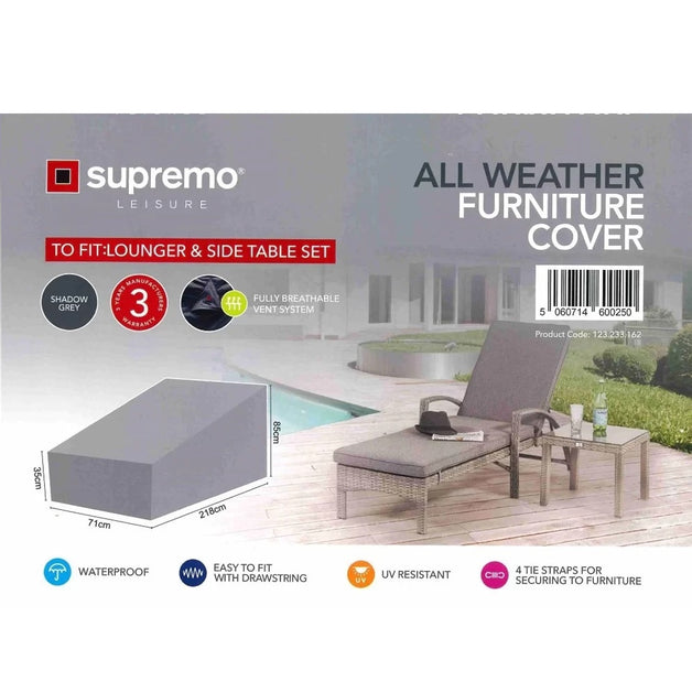 Supremo Catalan Lounger & Side Table Set Cover