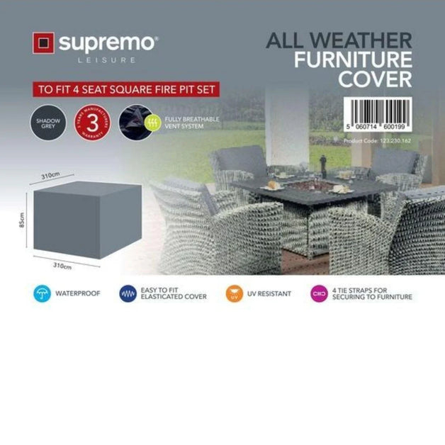 Supremo Square Fire Pit Set Cover