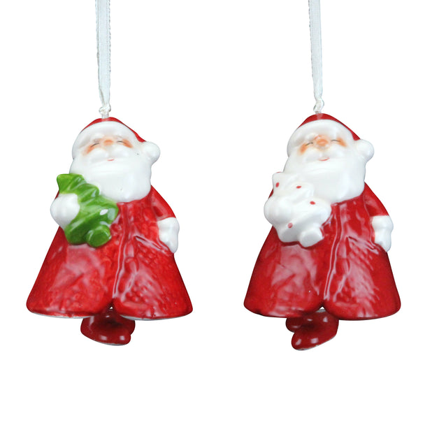 Ceramic Santa Bell Decoration