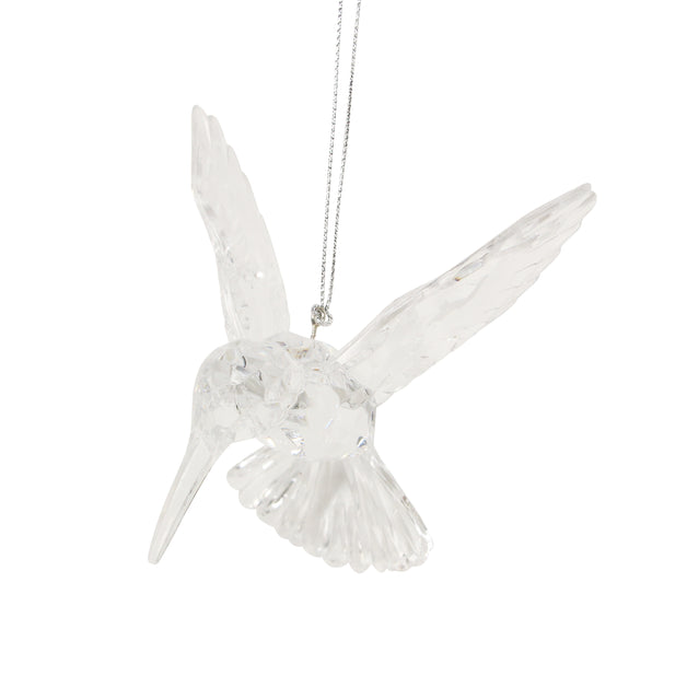 Clear Acrylic Hummingbird Decoration 11cm