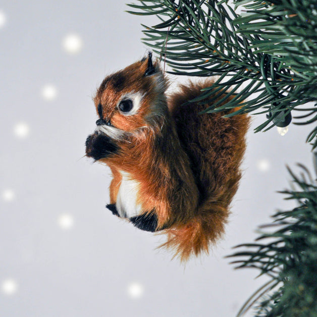 Faux Fur Squirrel Decoration