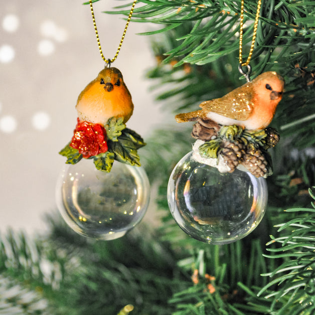 Resin Robin on Soap Bubble Decoration