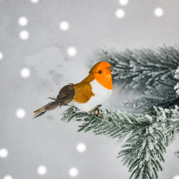 Robin on Clip Decoration