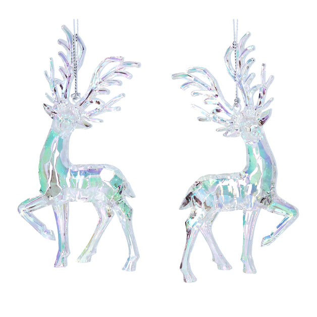 Clear Lustre Acrylic Deer Decoration