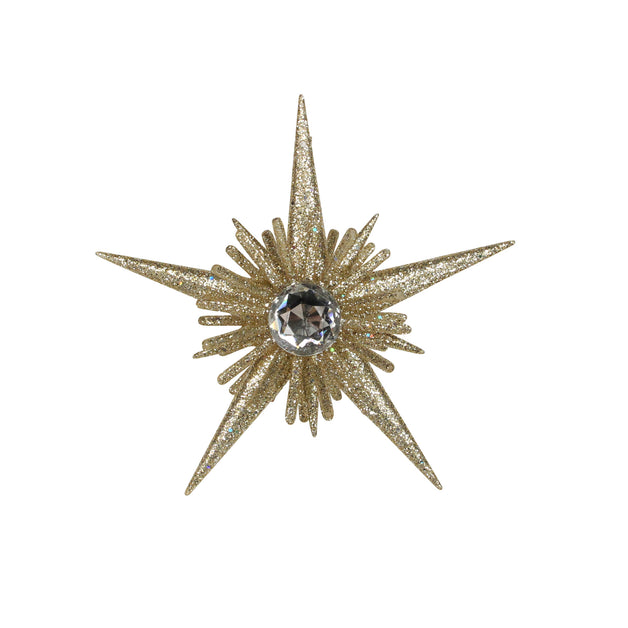 Pale Gold 3-D Acrylic Star with Diamante