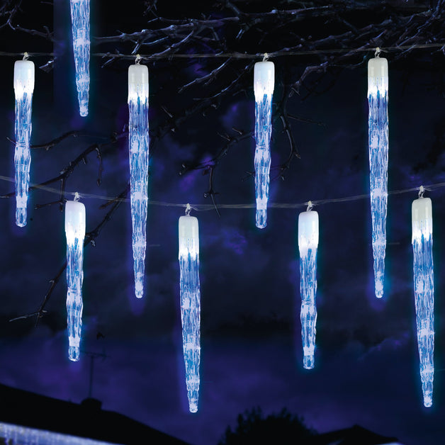 Premier 24 Chaser Icicle Lights Blue