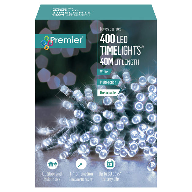 Premier 400 Battery Operated Timelights Cool White