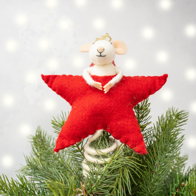 Wool Mix Mouse Tree Top Star